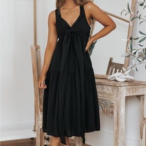Black Tie Midi Dress